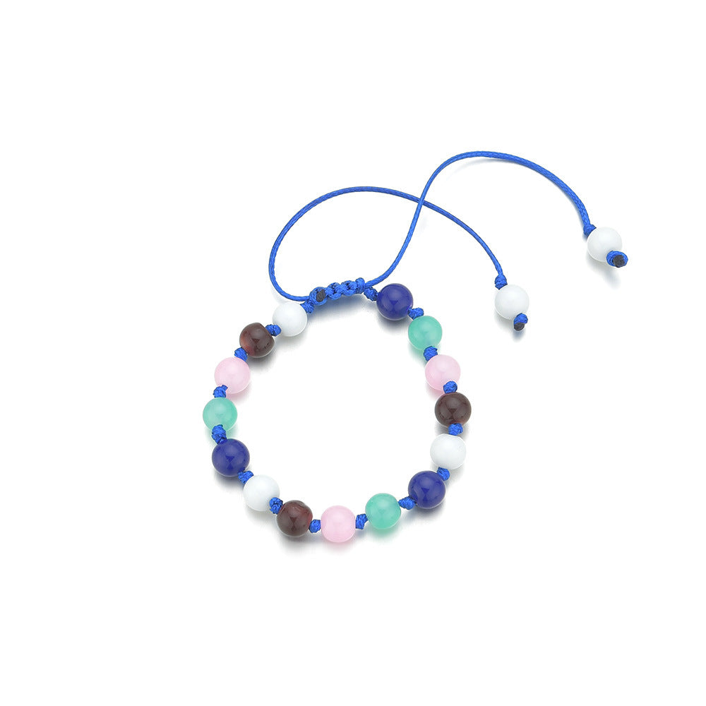 Wholesale Colorful Beaded Woven Adjustable Acrylic Bracelet